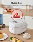 Toshiba Mini Rice Cooker, 3 Cups Uncooked Small Rice Cooker, Steamer & Warmer, With Fuzzy Logic And One-Touch Cooking, 24 Hour Delay Timer And Auto Keep Warm Feature
